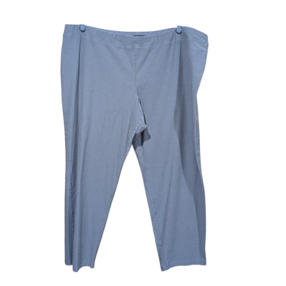 Eileen Fisher Pants Womens 3X Gray Pull‎ On Career Stretch Ankle